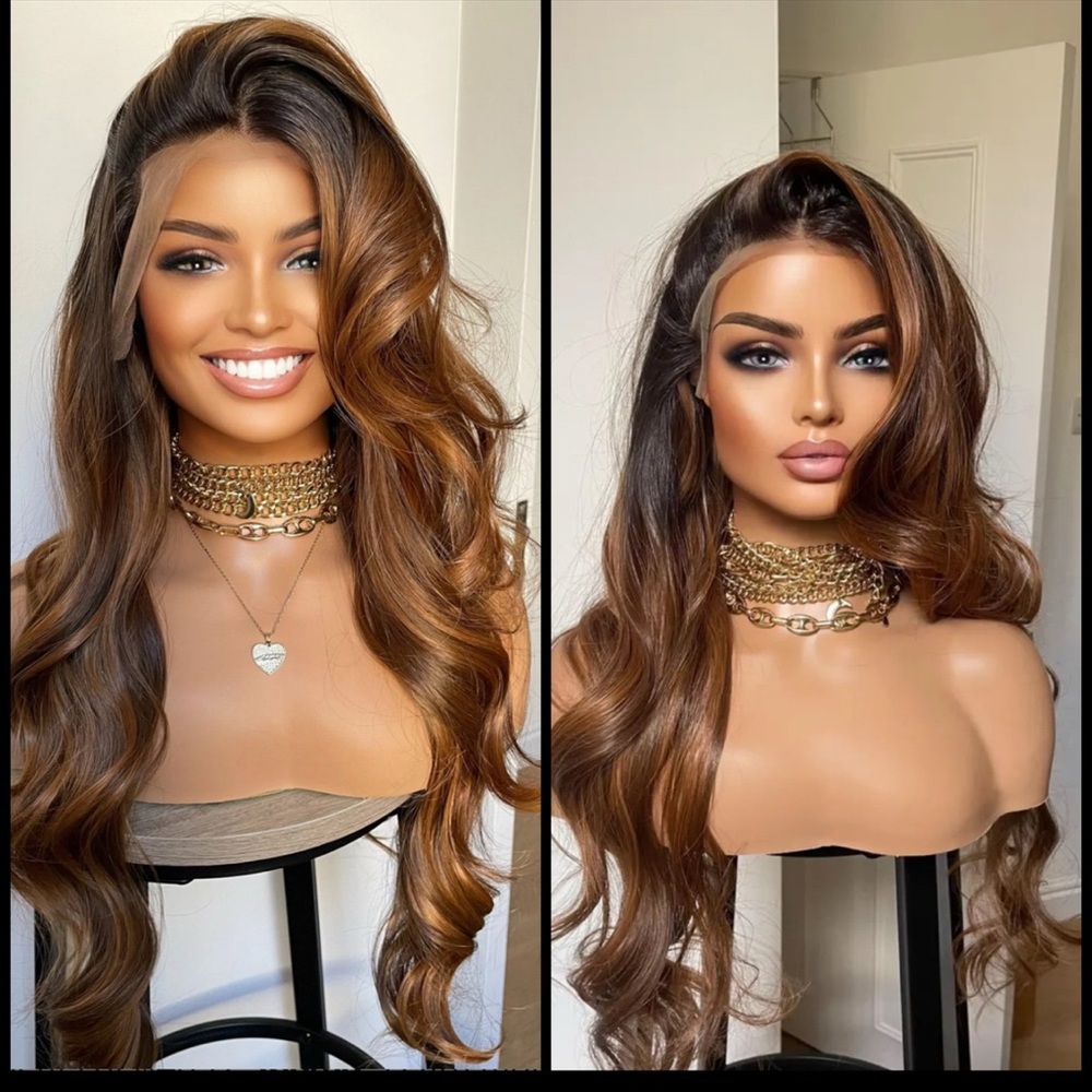 Human Hair Blended Lace Front Wig